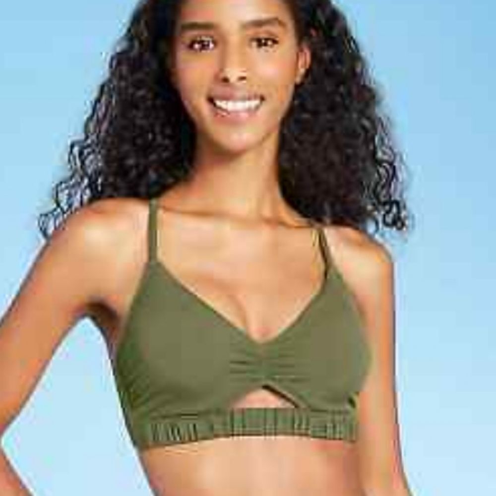 Women's Cinch Trim Cut Out Detail Bikini Top - Shade & Shore 34B